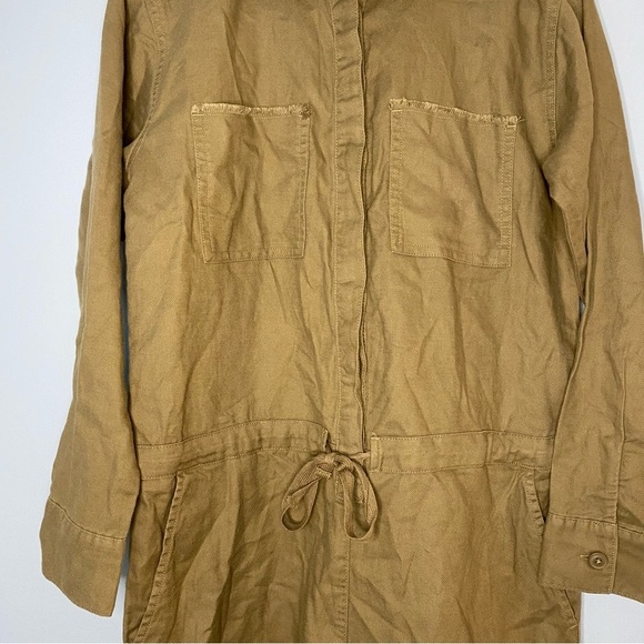 Aerie Romper Shorts Women's XS Green Short Sleeve Romper with Pockets Buttons - Picture 5 of 7